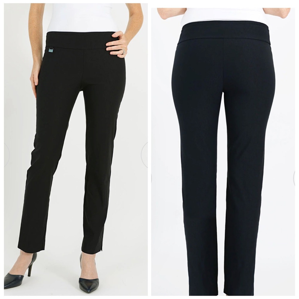 Lisette Montreal Pull On Pants‎ Women 8 Black Officecore Style 805 Straight Leg